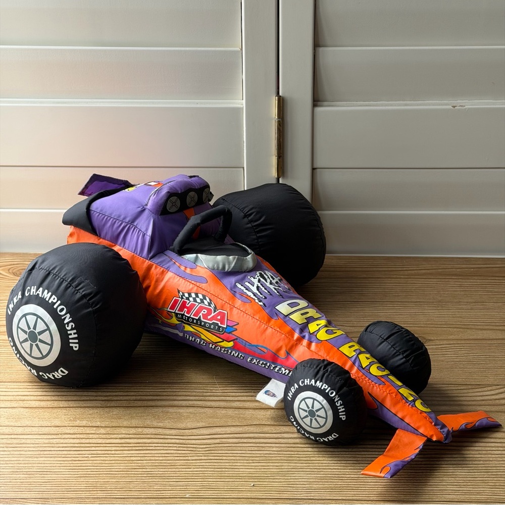 2003 Good Stuff IHRA Motorsports Drag Racing Plush Stuffed Drag Race Car 16”